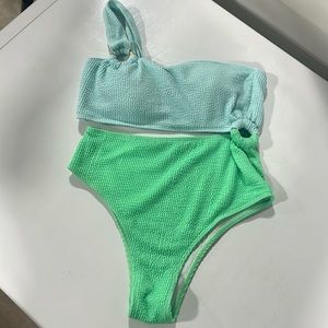 NWOT Blue + Green 1-Piece